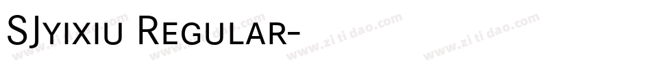 SJyixiu Regular字体转换